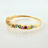 Anillo Ola Carril 1.25gr / T8 3/4 / Oro Amarillo 18K