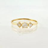 Anillo Solitario Trio 0.75gr / T6 3/4 / Oro Amarillo 18K *