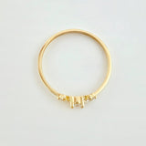 Anillo Solitario Trio 0.75gr / T5 / Oro Amarillo 18K *