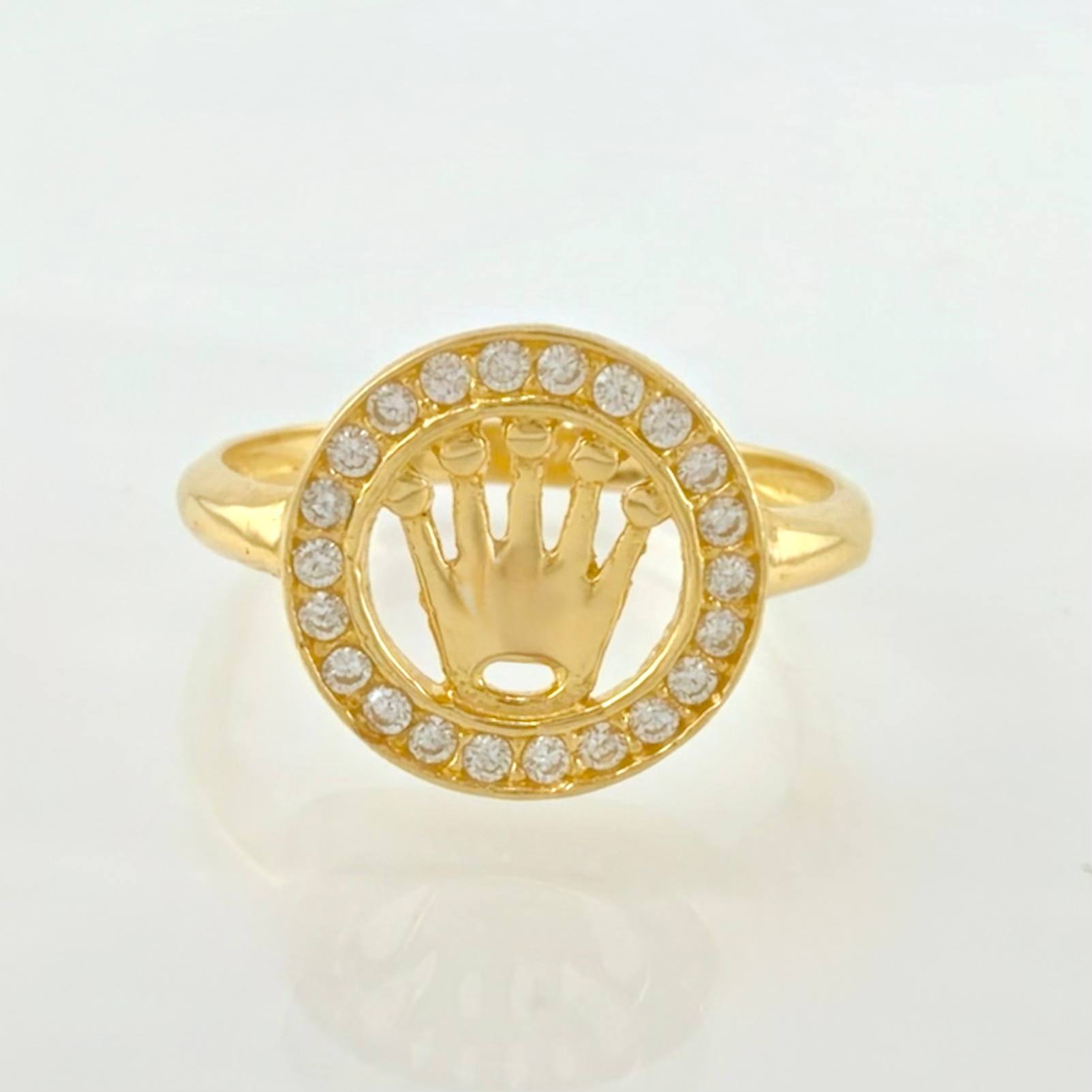 Anillo Corona Circular 2.6gr / T6 3/4 / Oro Amarillo 18K *