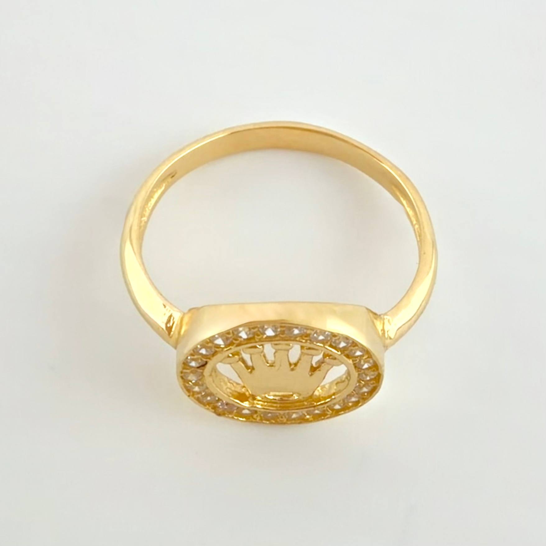 Anillo Corona Circular 2.6gr / T6 3/4 / Oro Amarillo 18K *