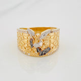 Anillo San Miguel 7.85g / T11 Tres Oros Amarillo Blanco Negro 18K