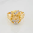 Anillo Rostro Cristo 7g / T9 3/4 Dos Oros Amarillo Blanco 18K