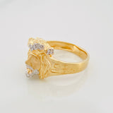 Anillo Rostro Cristo 7g / T9 3/4 Dos Oros Amarillo Blanco 18K