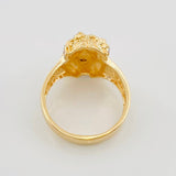 Anillo Rostro Cristo 7g / T9 3/4 Dos Oros Amarillo Blanco 18K