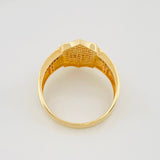 Anillo Escudo Cruz 4.35g / T10 1/4 Oro Amarillo 18K
