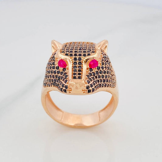 Anillo Pantera 9.7g / T10 3/4 Oro Rosa 18K