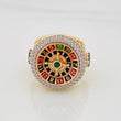 Anillo Ruleta Casino 13.35g / T10 Dos Oros Amarillo Blanco 18K