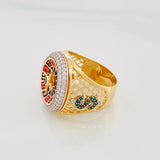 Anillo Ruleta Casino 14.25g / T10 1/2 Dos Oros Amarillo Blanco 18K