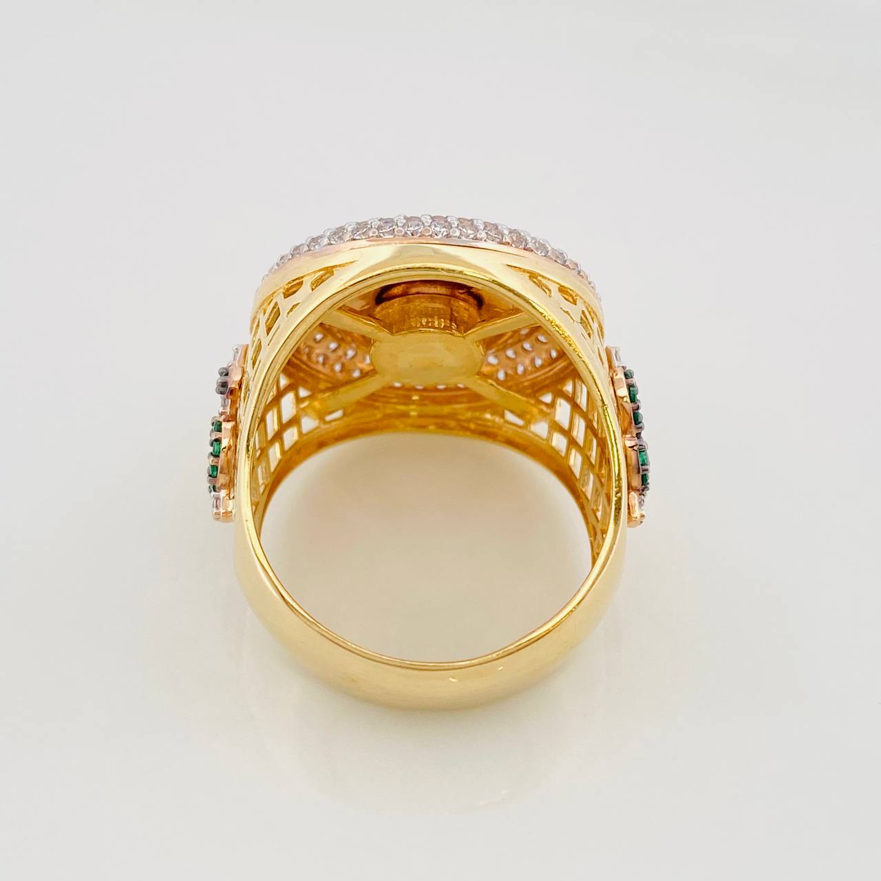Anillo Ruleta Casino 14.25g / T10 1/2 Dos Oros Amarillo Blanco 18K