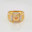 Anillo Flor de Lis 6.9g / T10 1/4 Dos Oros Amarillo Rosa 18K