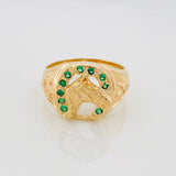 Anillo Herradura de Caballo 6.5g / T8 1/4 Oro Amarillo 18K