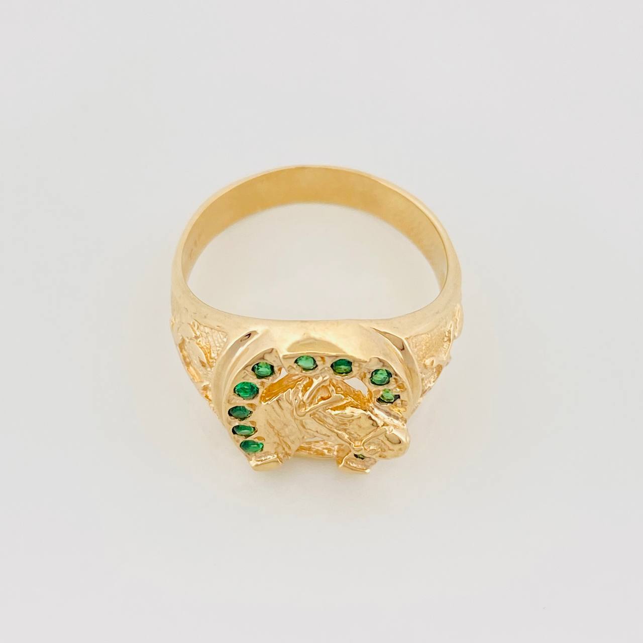 Anillo Herradura de Caballo 6.5g / T8 1/4 Oro Amarillo 18K