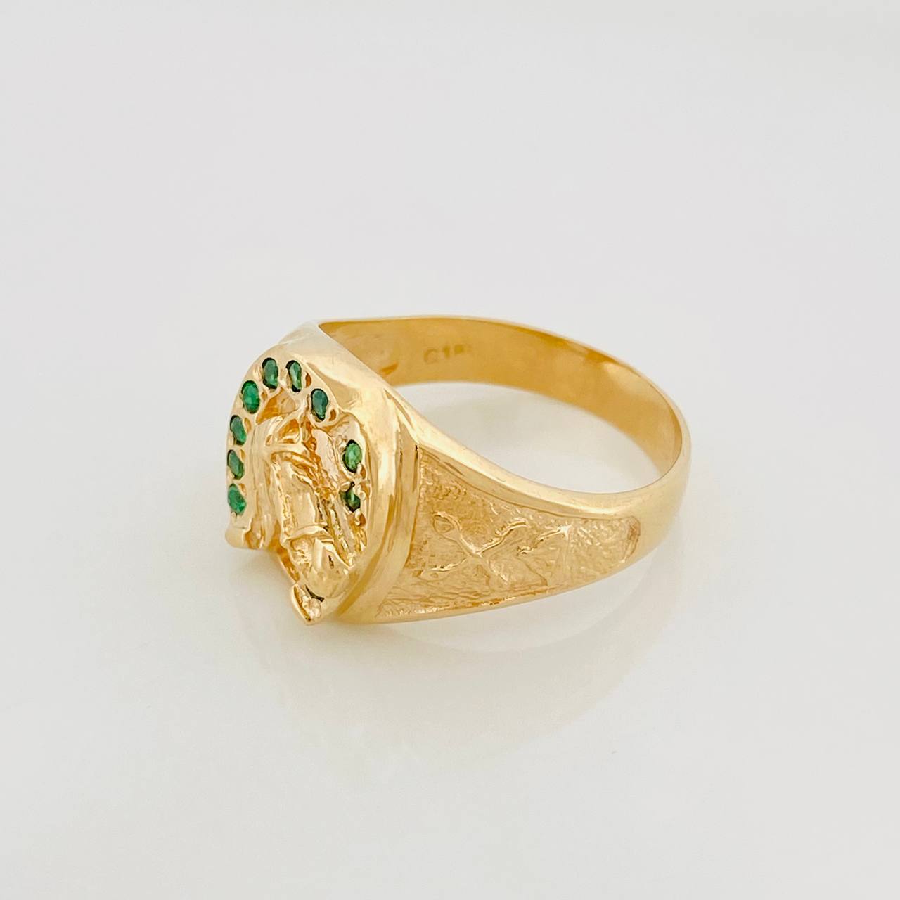 Anillo Herradura de Caballo 6.5g / T8 1/4 Oro Amarillo 18K