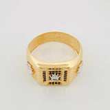 Anillo Corona 8.65g / T11 Dos Oros Amarillo Blanco 18K