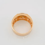 Anillo Sello 8.65g / T11 Dos Oros Blanco Rosa 18K