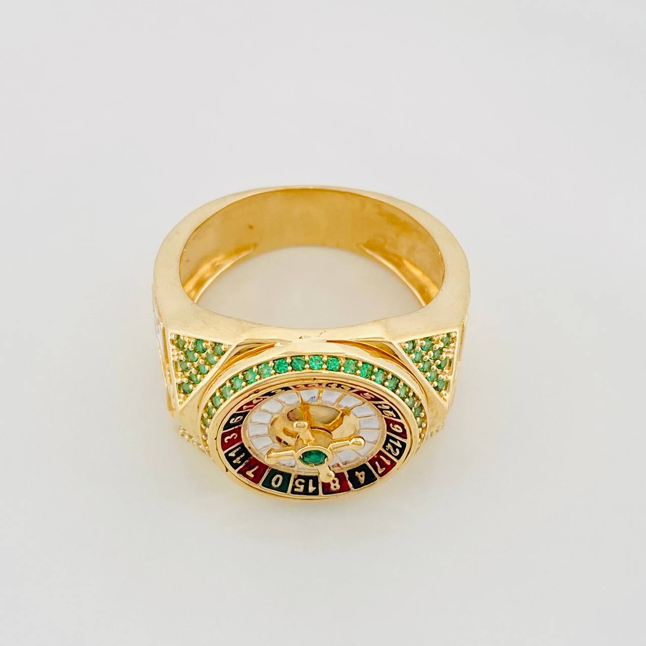Anillo Ruleta Casino 12.75g / T10 1/2 Oro Amarillo 18K