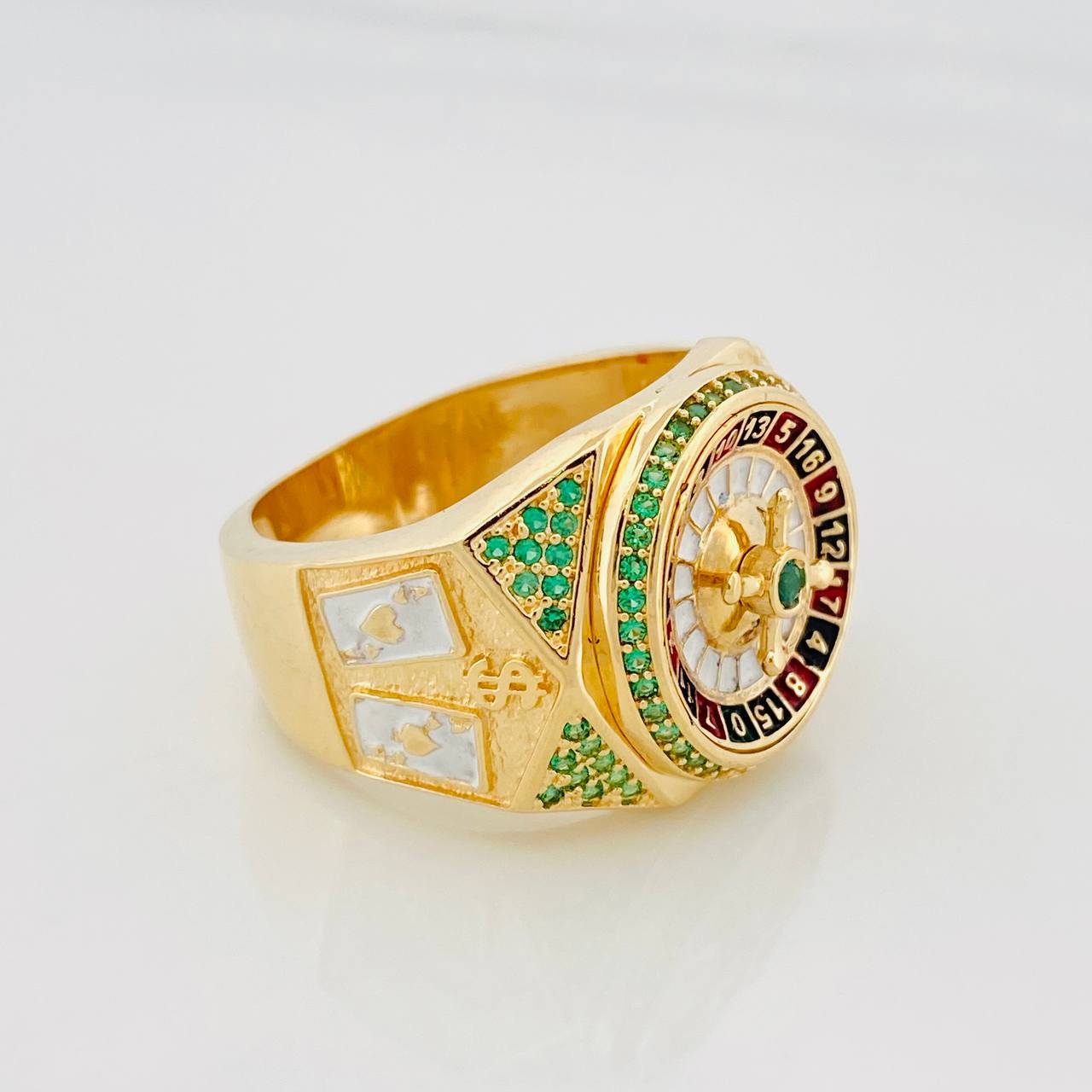 Anillo Ruleta Casino 12.75g / T10 1/2 Oro Amarillo 18K