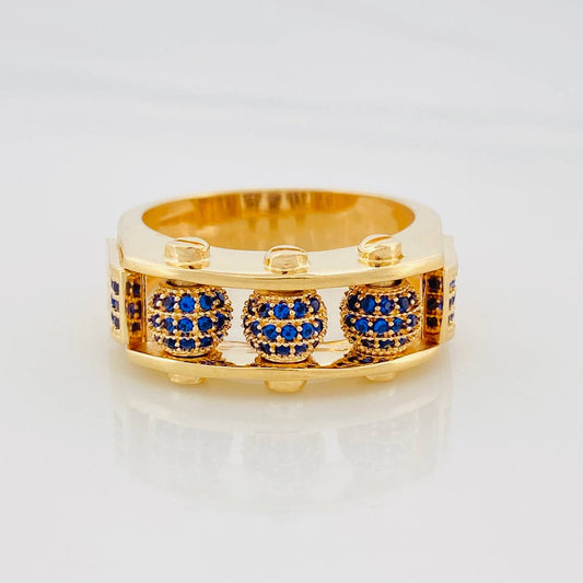 Anillo Bolas de Fuego 11.8g / T10 3/4 Oro Amarillo 18K