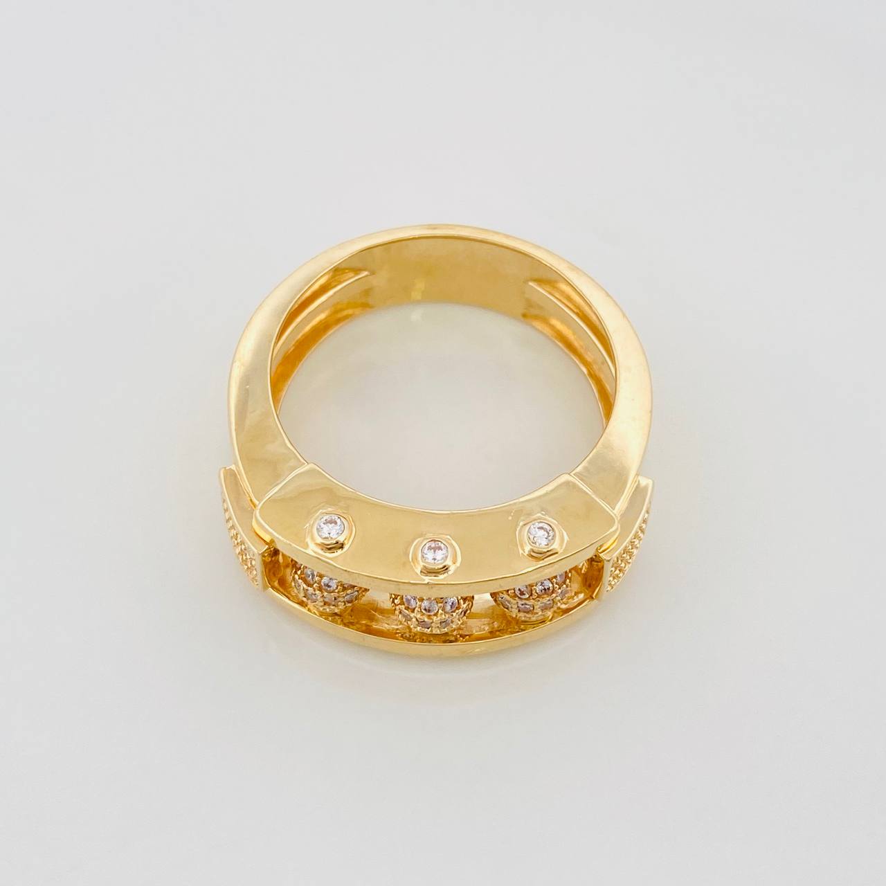 Anillo Bolas de Fuego 11.35g / T11 Oro Amarillo 18K