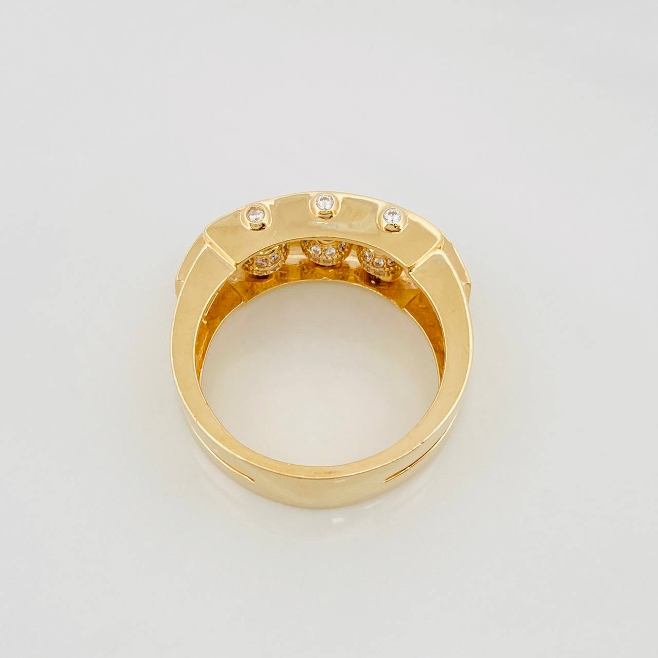Anillo Bolas de Fuego 9.15g / T10 Oro Amarillo 18K