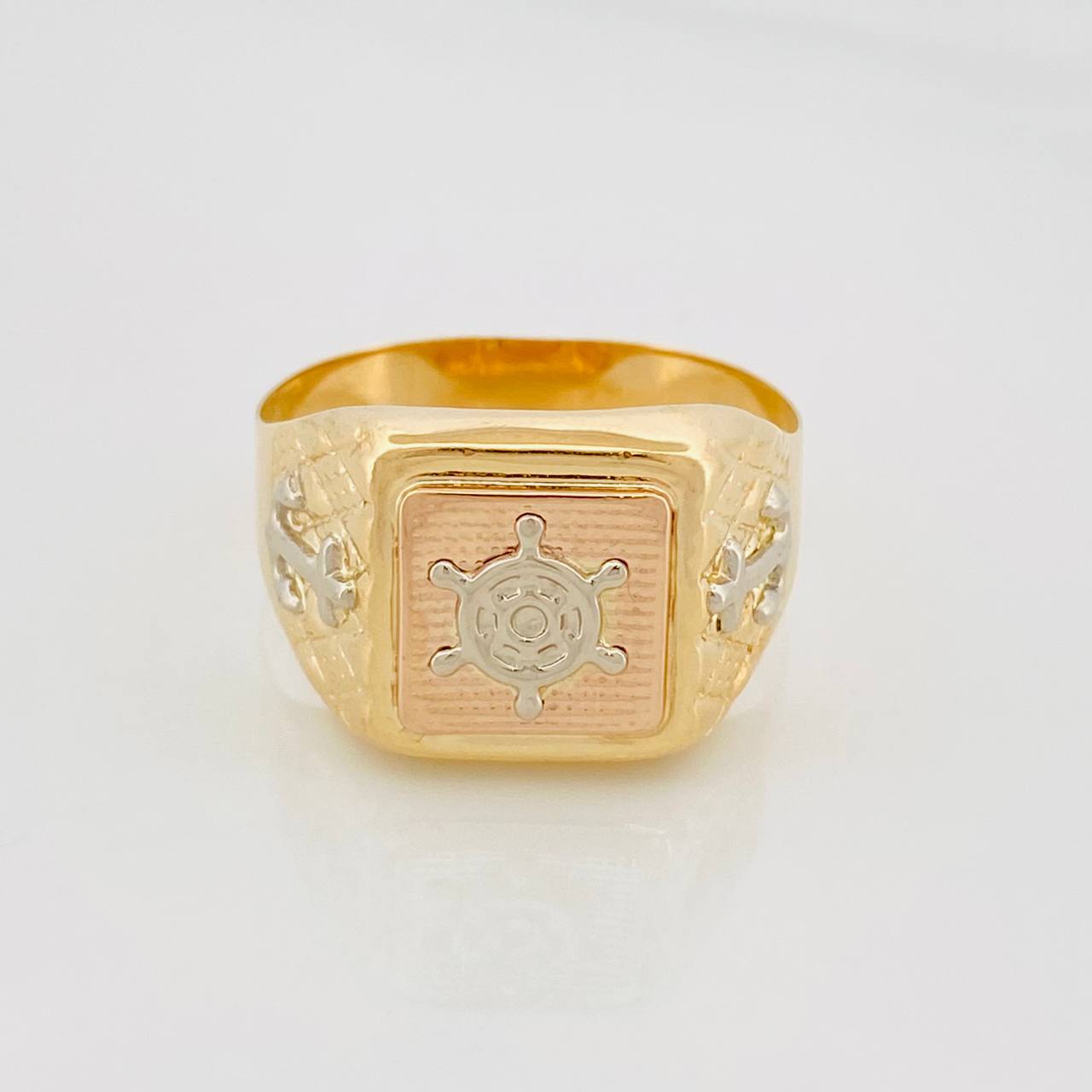Anillo Ancla 3.55g / T11 1/2 Tres Oros 18K
