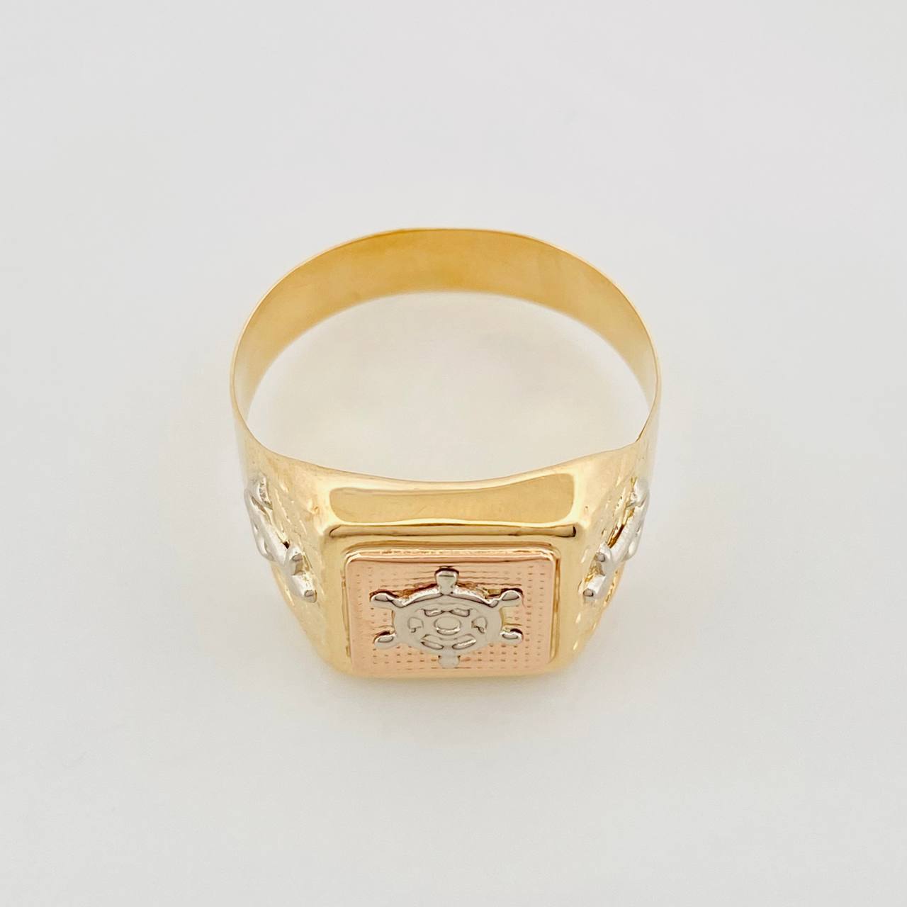 Anillo Ancla 3.55g / T11 1/2 Tres Oros 18K