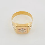 Anillo Ancla 3.55g / T11 1/2 Tres Oros 18K