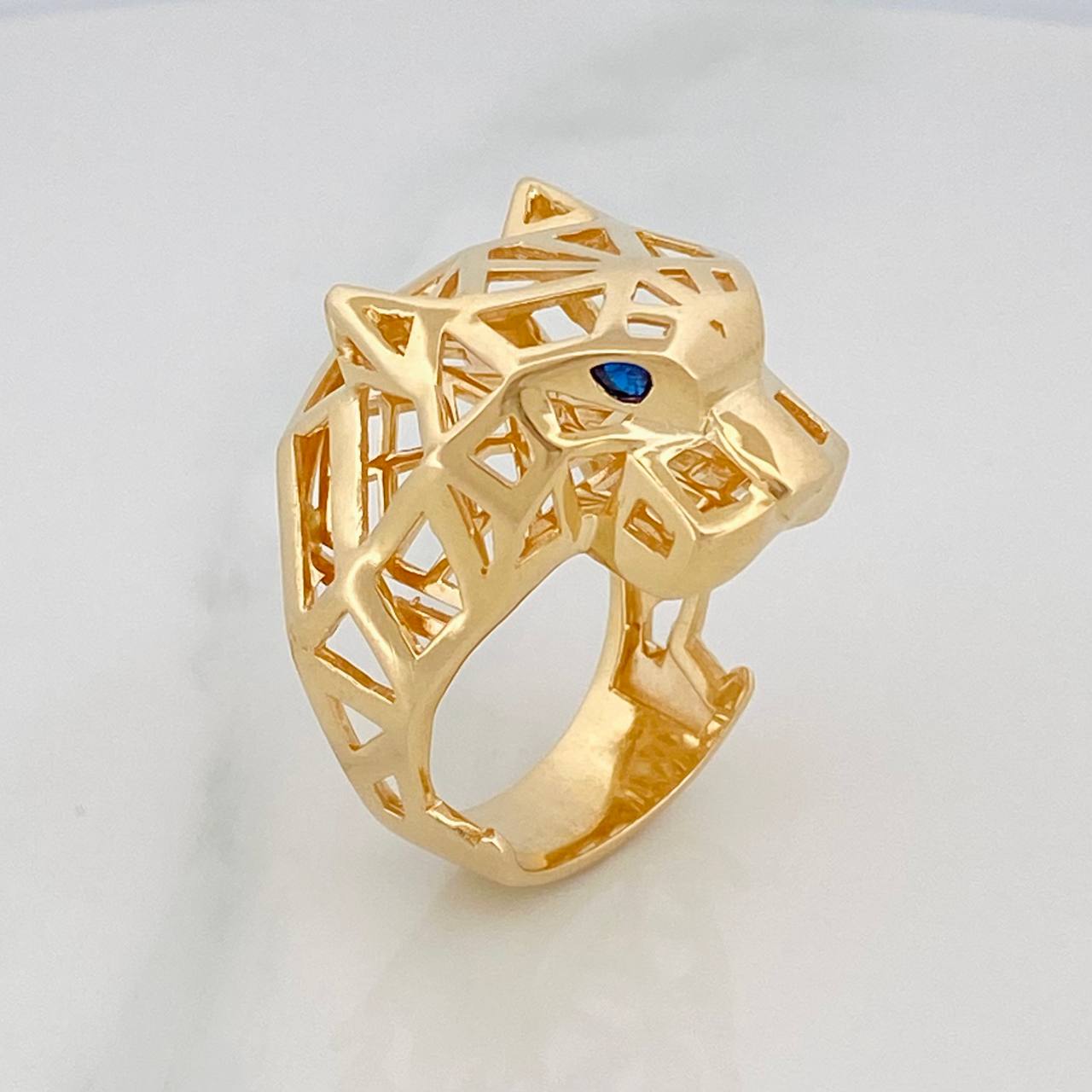 Anillo Pantera Filigrana 13.35g / T10 3/4 Oro Amarillo 18K