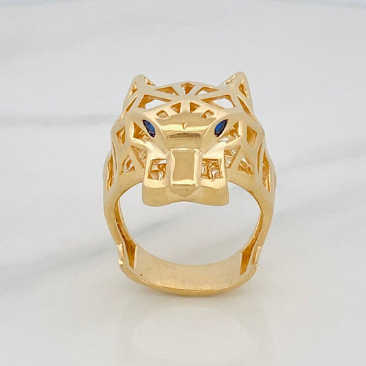 Anillo Pantera Filigrana 13.35g / T10 3/4 Oro Amarillo 18K