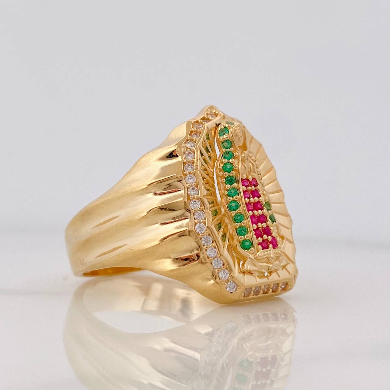 Anillo Virgen Guadalupe 6.95g / T8 1/2 Oro Amarillo 18K