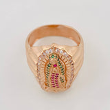 Anillo Virgen Guadalupe 10g / T11 1/2 Oro Rosa 18K