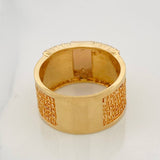Anillo Argolla Cruz 8.2g / T8 1/2 Tres Oros 18K