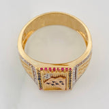 Anillo Cartas Poker 7.4g / T10 1/2 Dos Oros Amarillo Blanco 18K