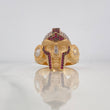 Anillo Gladiador 13.2g / T11 3/4 Dos Oros Amarillo Blanco 18K