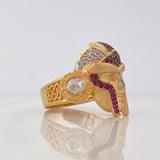 Anillo Gladiador 13.2g / T11 3/4 Dos Oros Amarillo Blanco 18K