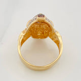 Anillo Gladiador 13.2g / T11 3/4 Dos Oros Amarillo Blanco 18K