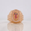 Anillo Virgen Guadalupe 5.9g / T7 3/4 Oro Rosa 18K