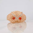 Anillo Buho 4.2g / T9 1/2 Dos Oros Blanco Rosa 18K