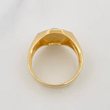 Anillo Calavera 7.9g / T10 3/4 Dos Oros Amarillo Blanco 18K