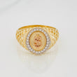 Anillo Signo Peso 5.45g / T11 1/2 Dos Oros Amarillo Rosa 18K