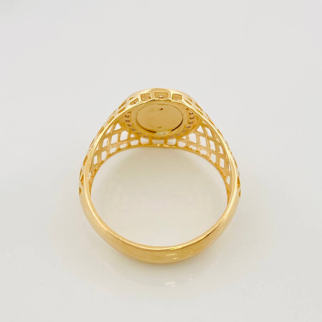 Anillo Signo Peso 5.45g / T11 1/2 Dos Oros Amarillo Rosa 18K