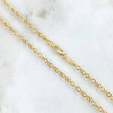 Cadena Lazo Roll-On 3.5gr / 45cm / 3.2mm Oro Amarillo +3 18K