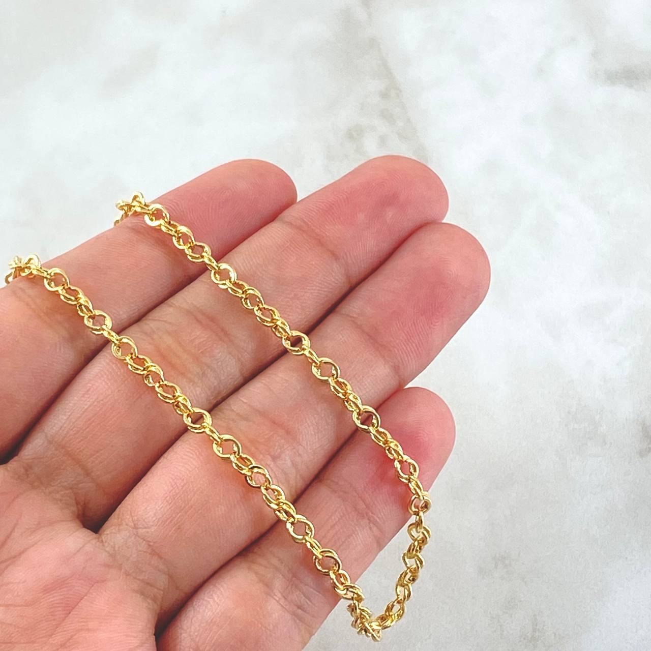 Cadena Lazo Roll-On 3.5gr / 45cm / 3.2mm Oro Amarillo +3 18K