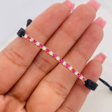 Pulsera Tejida Lineal Oro Amarillo 18K