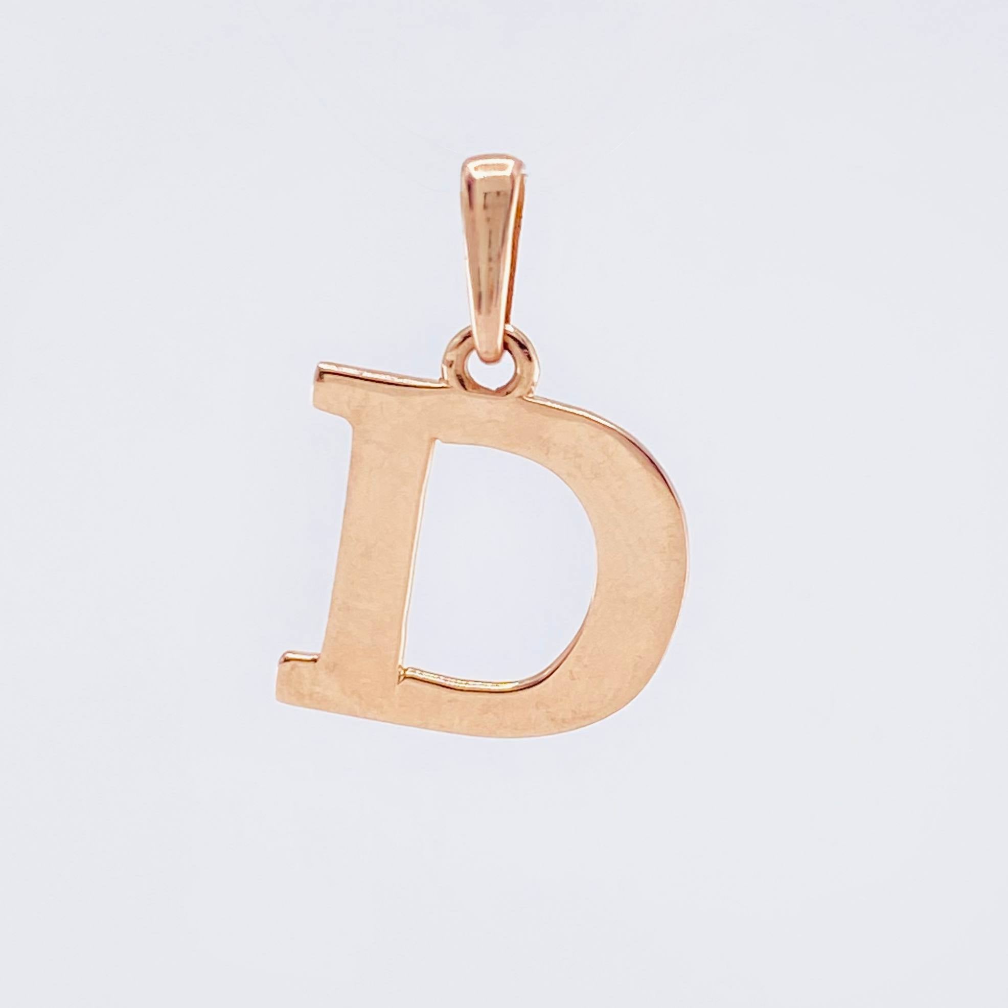 Dije Letra D 2.2gr / 2.05cm / Oro Rosa Nac.Esp. 18K