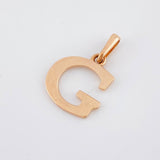 Dije Letra G 1.85gr / 2.05cm / Oro Rosa Nac.Esp. 18K