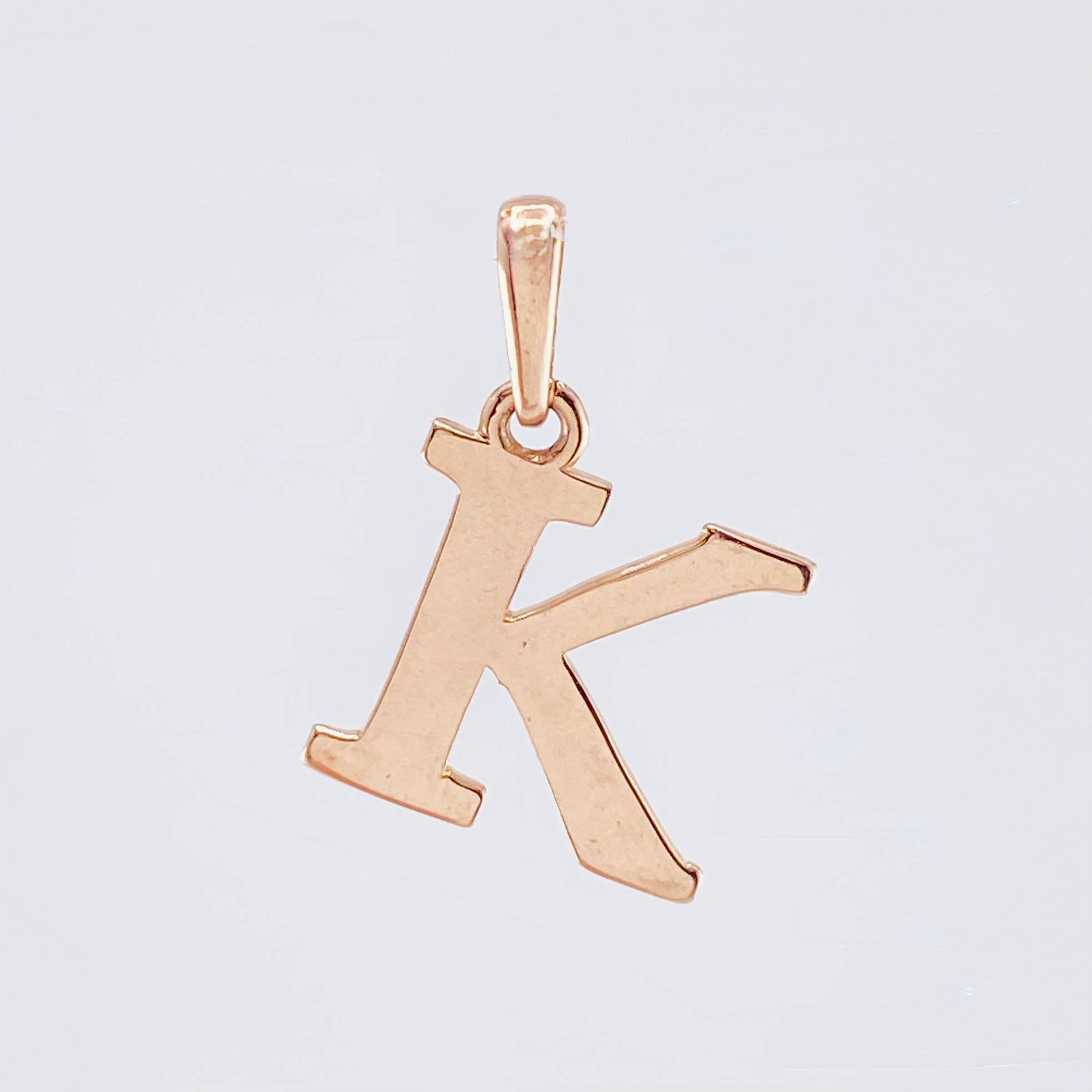 Dije Letra K 2gr / 2.05cm / Oro Rosa Nac.Esp. 18K