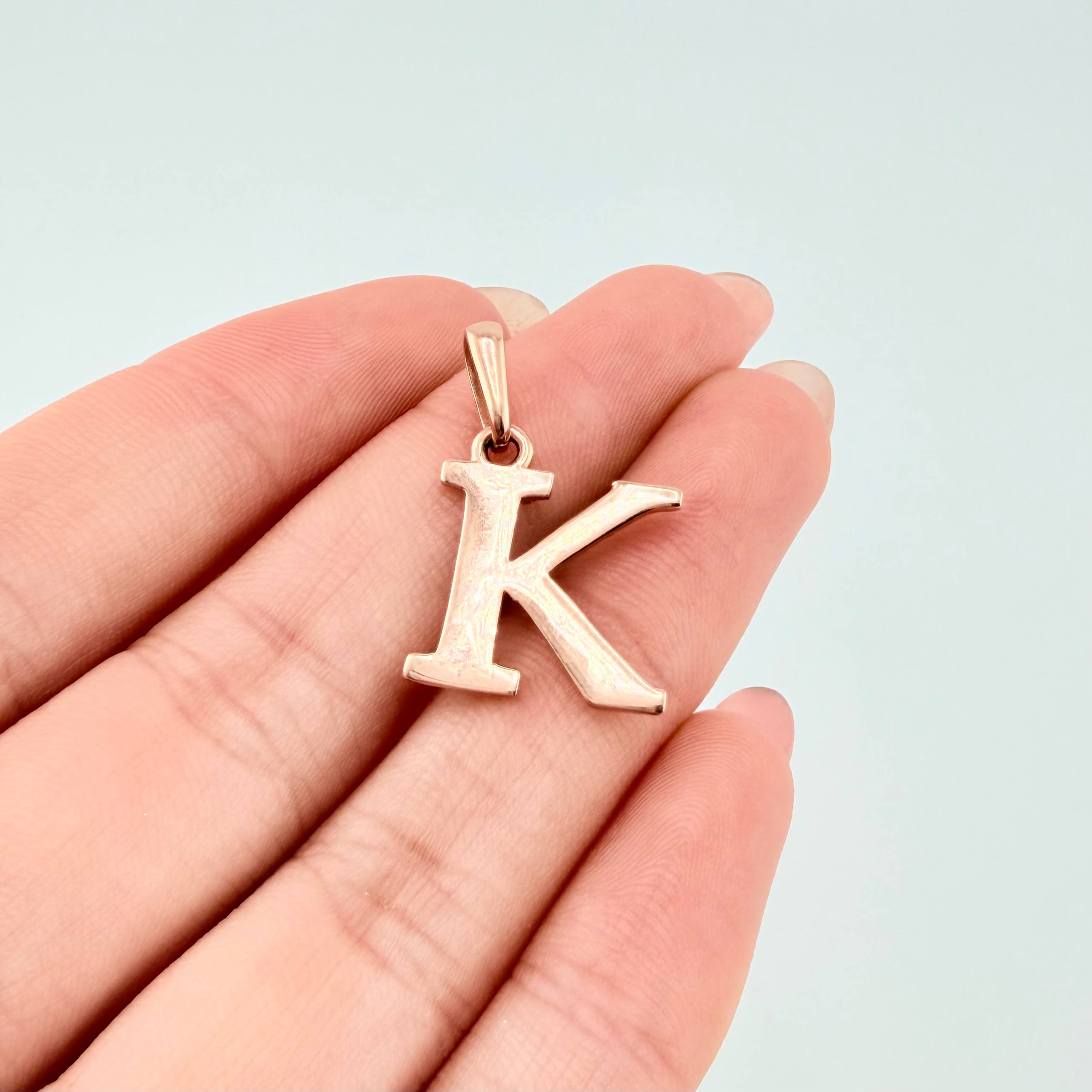 Dije Letra K 2gr / 2.05cm / Oro Rosa Nac.Esp. 18K