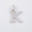 Dije Letra K 2.05gr / 2.05cm / Oro Blanco Nac.Esp. 18K